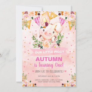 Convite Aniversário da Garota Piggy. Invit