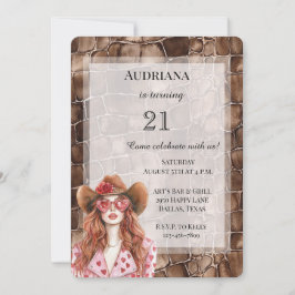 Convite Aniversário da Garota Vermelha de Chocolate Castan