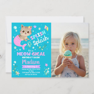 Convite Aniversário da Gata Sereia, Foto da Festa na Pisci