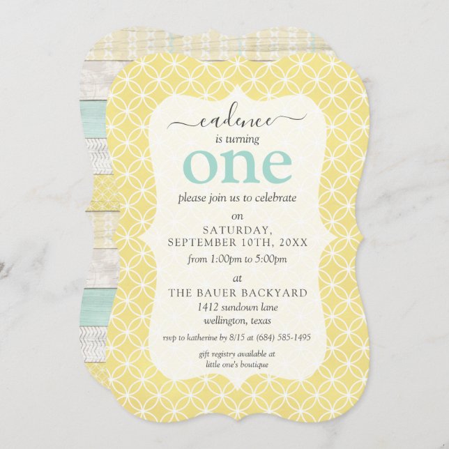 Convite Aniversário da Idade Personalizada do Algodão Russ (Frente/Verso)