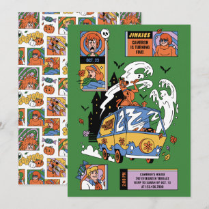 Convite Aniversário da Máquina Misteriosa Spooky-Doo