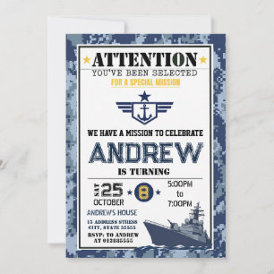 Convite Aniversário da Marinha Personalizado