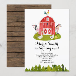 Convite Aniversário da menina de fazenda