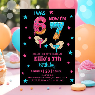 Convite Aniversário da Menina de Seis Sete Anos