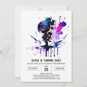 Convite Aniversário da Menina Digital Espiã Magia Ninja