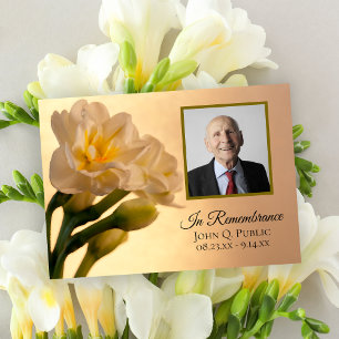 Convite Aniversário da Morte de Flores Brancos