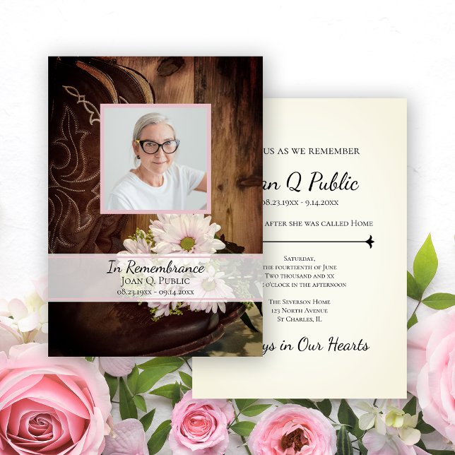 Convite Aniversário da Morte Ocidental do Boot Boot da Dai (Criador carregado)