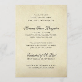 Convite Aniversário da Morte Vitoriana do Elegante