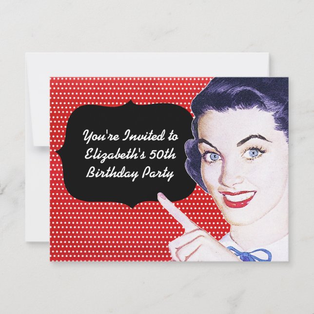 Convite Aniversário da Mulher em 1950 (Frente)