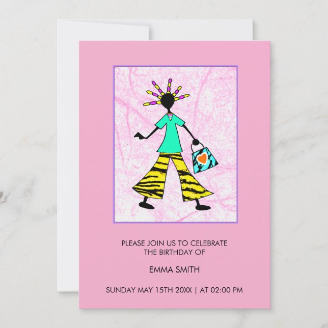 Convite Aniversário da Mulher Incrível e Elegante (Frente)