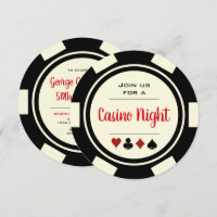 Aniversário da Noite do Casino Branco Negro do Pok