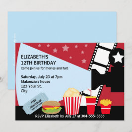 Convite Aniversário da Noite do Filme