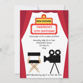 Convite Aniversário da Noite do Filme