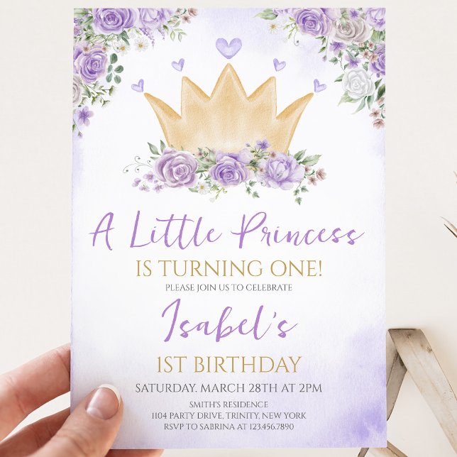 Convite Aniversário da Nossa Princesinha Roxa (Criador carregado)