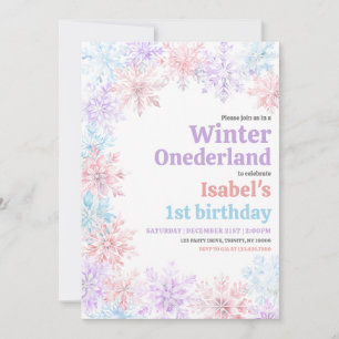 Convite Aniversário da Onderland de inverno