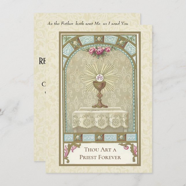 Convite Aniversário da Ordem dos Padres Católicos (Frente/Verso)