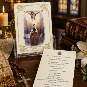 Convite Aniversário da Ordenação do Padre Católico