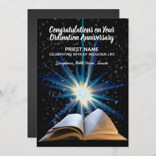 Convite Aniversário da Ordenação do Padre - QUAISQUER ANOS