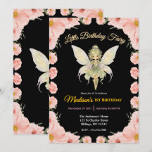 Aniversário da Pequena Fada Floral em Aquarela