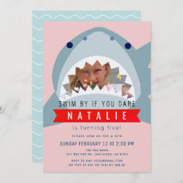 Convite Aniversário da Piscina Rosa-Tubarão
