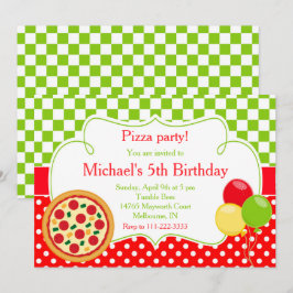 Convite Aniversário da Pizza Party
