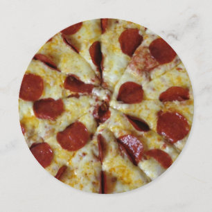 Convite Aniversário da Pizza Pepperoni