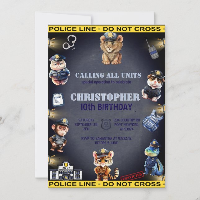 Convite Aniversário da Polícia (Frente)