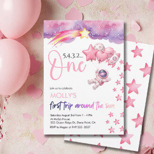 Convite Aniversário da Primeira Volta ao Sol da Pink Space