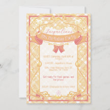 Aniversário da Princesa Art Nouveau Laranja