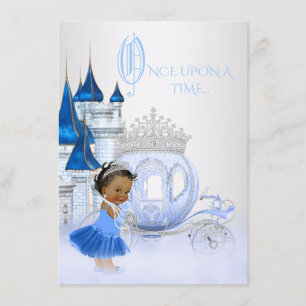 Convite Aniversário da Princesa Cinderela Afro-Americana