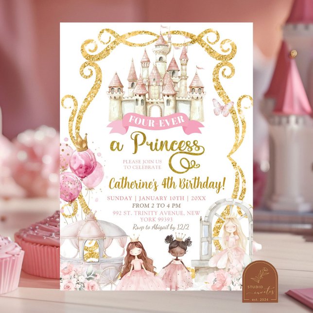 Convite Aniversário da Princesa para Sempre (Criador carregado)