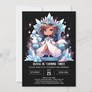 Convite Aniversário da Princesa Personalizada Digital
