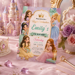 Convite Aniversário da Princesa Real Elegante