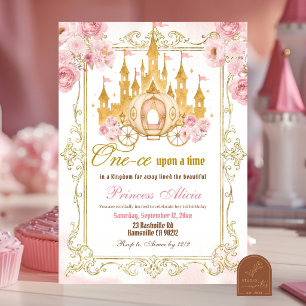 Convite Aniversário da Princesa Uma-vez Numa História