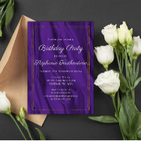 Aniversário da Seda Roxa Elegante