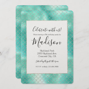 Convite Aniversário da Sereia de Prata