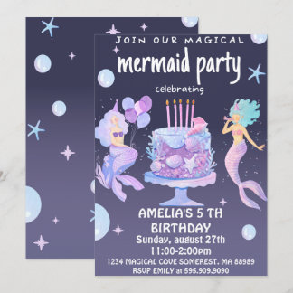 Convite Aniversário da Sereia Magia