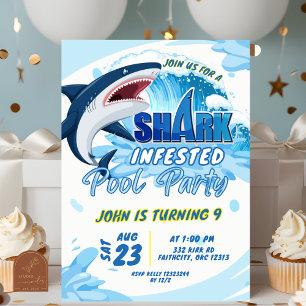 Convite aniversário da Sharktastic