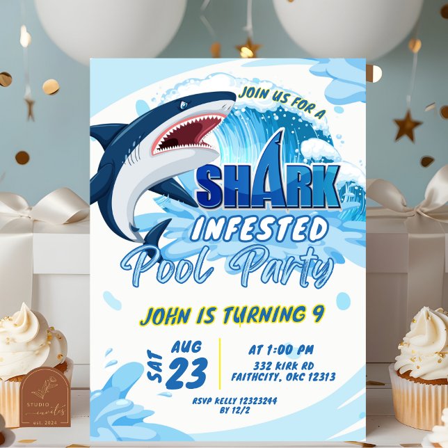 Convite aniversário da Sharktastic (Criador carregado)