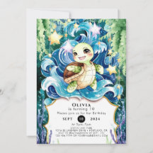 Aniversário da Tartaruga Infantil Whimsical