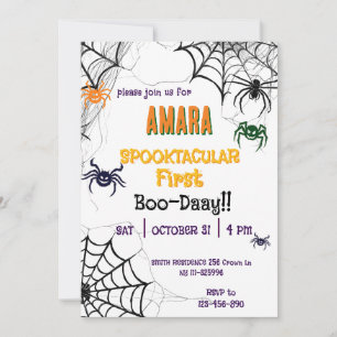Convite Aniversário das Aranhas do Halloween Halloween