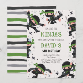 Convite Aniversário das Artes Marciais do Guerreiro Ninja 