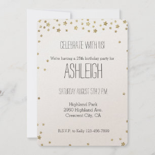Convite aniversário das Douradas estrelas