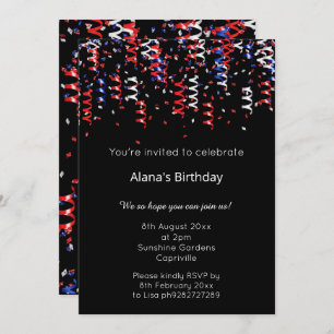 CONVITE ANIVERSÁRIO DAS FAIXAS PATRIÓTICAS AZUIS VERMELHAS