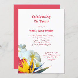 Convite Aniversário das Flores do Havaí