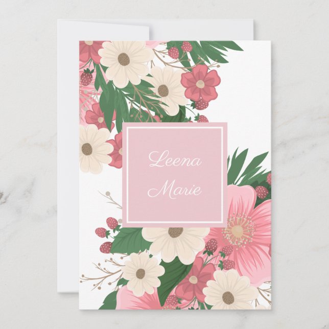 Convite Aniversário das Flores e Berries (Frente)