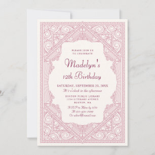 Convite Aniversário das Raparigas da Fada do Livro