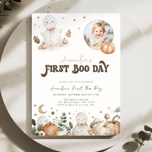 Convite Aniversário de 1º Boo no Halloween