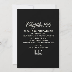 Convite Aniversário de 100 anos Capítulo de Pérola Preta e
