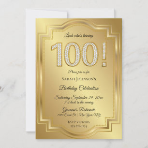Convite Aniversário de 100 anos do Ouro & Diamantes